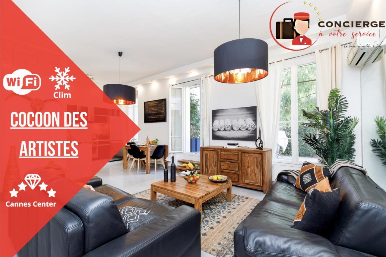 Le Cocon Des Artistes - Coeur De Cannes - Spacieux - Terrasse - Clim Exteriör bild